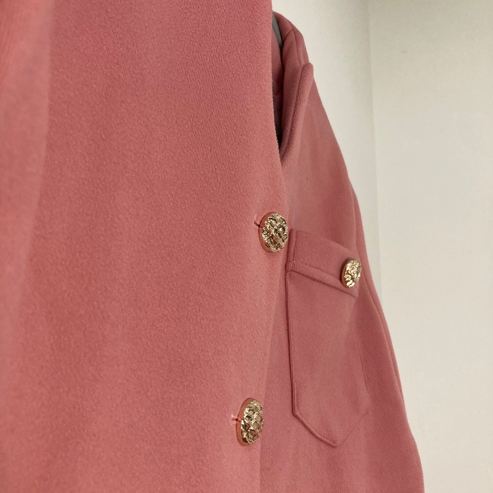 Barbiecore Dusty Rose 2-Piece Pant Set Cropped Blazer & Wide Leg Sweat Pants XXL - Picture 4 of 11